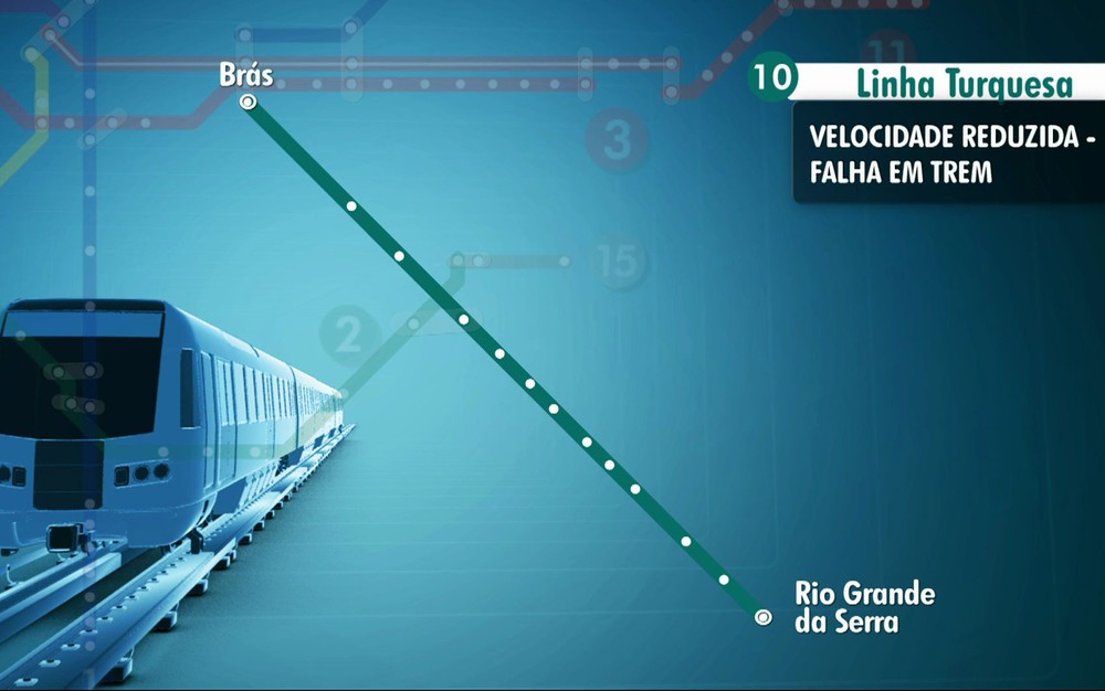 Falha nos trens causa lentidão na linha 10-Turquesa da CPTM, em SP